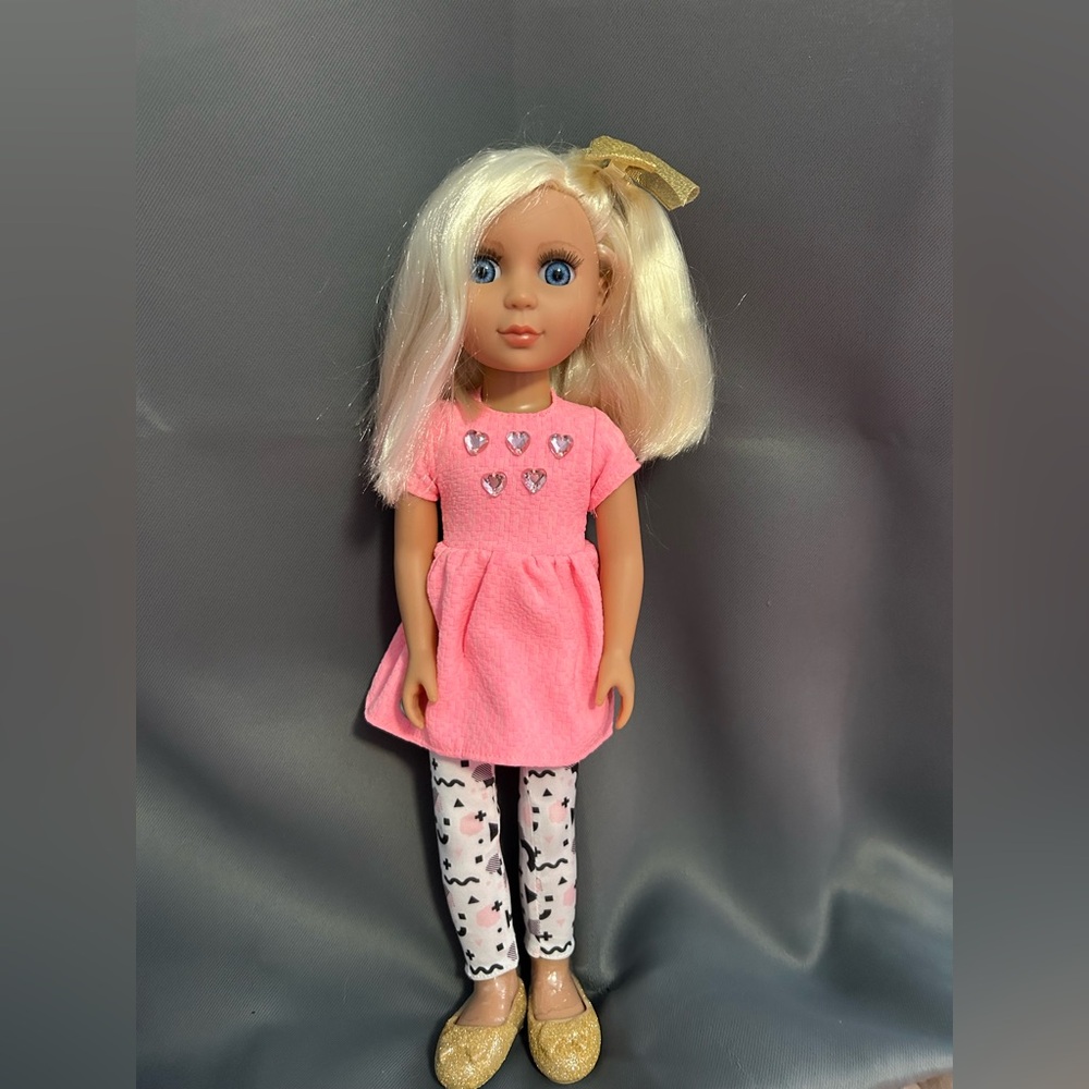 Glitter girl small Pink and Gold Doll with Blonde Hair
